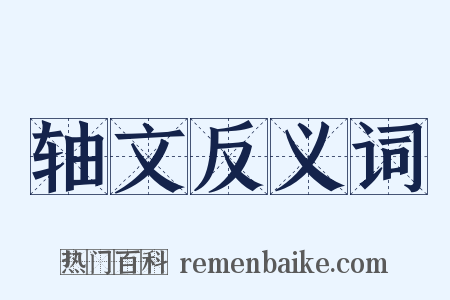 轴文反义词是什么意思的图片